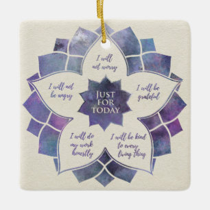 Ornamento De Cerâmica Princípios de Reiki - preceitos de Reiki