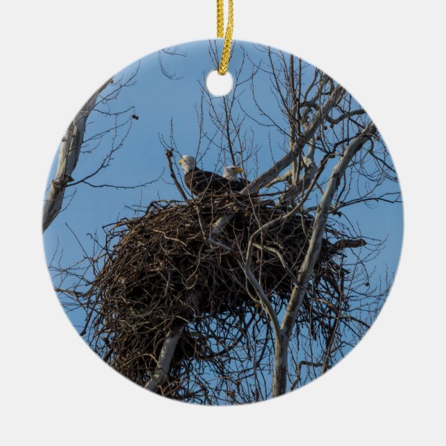 Ornamento De Cerâmica Problemas de Águia Dupla (Frente)