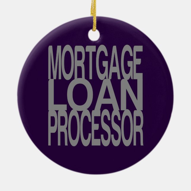 Ornamento De Cerâmica Processador do empréstimo hipotecário no texto de (Traseira)