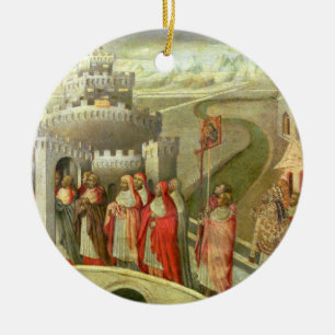 Ornamento De Cerâmica Procissão de St Gregory ao St. Angelo de Castel