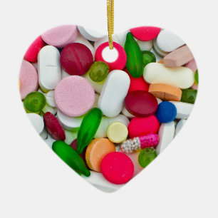 Ornamento De Cerâmica Produto personalizado de pílulas coloridas