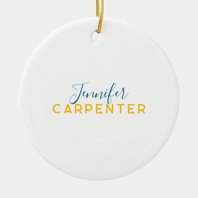 Ornamento De Cerâmica Professional elegant modern minimalist plain (Frente)