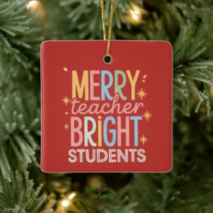 Ornamento De Cerâmica Professor Alegre Alunos Brilhantes Natal Natal Div