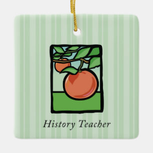 Ornamento De Cerâmica Professor de História Obrigado, Apple