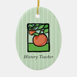 Ornamento De Cerâmica Professor De História Obrigado, Apple