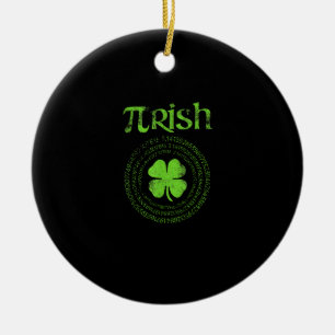Ornamento De Cerâmica Professor de Matemática Irlandês Vintage Shamrock