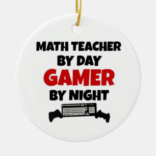 Ornamento De Cerâmica Professor de Matemática por Jogador do Dia da Noit