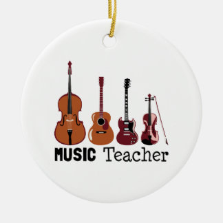 Ornamento De Cerâmica Professor de música