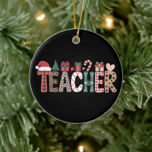 Ornamento De Cerâmica Professor Natal Vida Ensinar Amor Inspirador 