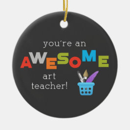 Ornamento De Cerâmica Professora de Arte, Paint Brush, Incrível