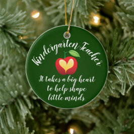 Ornamento De Cerâmica Professora Personalizada Da Forma Da Apple