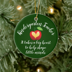 Ornamento De Cerâmica Professora Personalizada em Forma de Mente de Maç