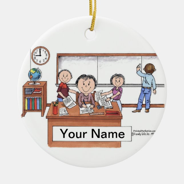 Ornamento De Cerâmica Professora, Segundo grau - Mulher (Frente)