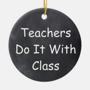 Ornamento De Cerâmica Professores Classe Chalkboard Design Idea