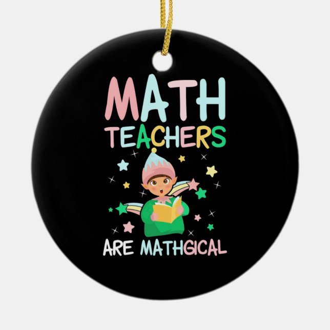 Ornamento De Cerâmica Professores De Matemática São Matemáticos (Frente)