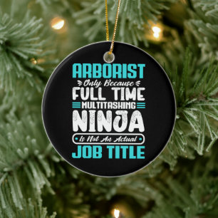 Ornamento De Cerâmica Profissão Arborista Arborista Oferta Arboriculturi