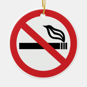 Ornamento De Cerâmica Proibido Fumar Anti Tabagismo Cigarro Tabaco