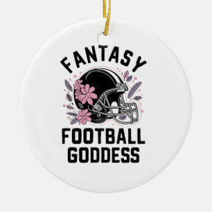 Ornamento De Cerâmica Projeto da Deusa Esportiva Fantasia de Futebol