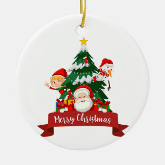 Ornamento De Cerâmica Projeto de Férias Feliz Natal
