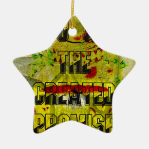 Ornamento De Cerâmica Promessa do ouro: O Script do Ouro do Destino