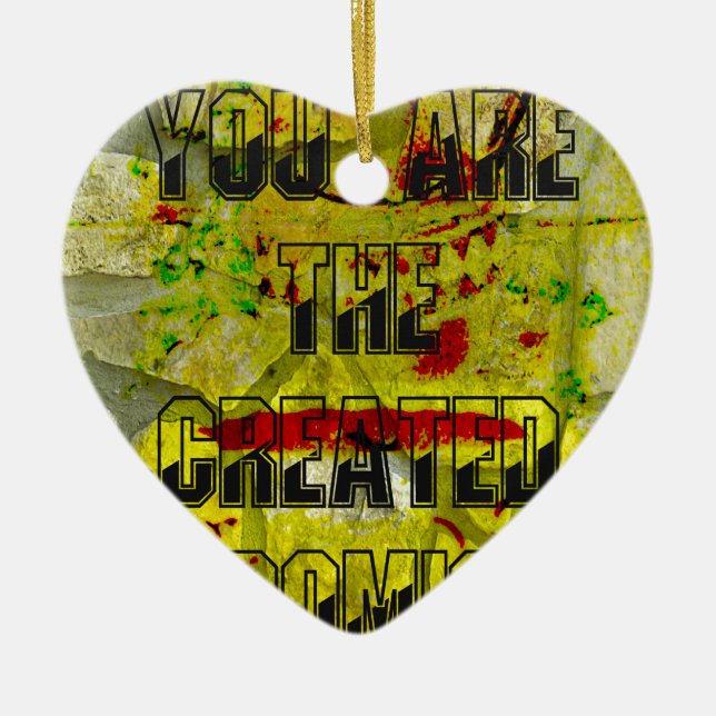 Ornamento De Cerâmica Promessa do ouro: O Script do Ouro do Destino (Frente)