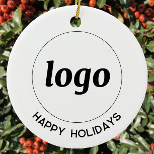 Ornamento De Cerâmica Promoção Empresarial com Texto Personalizado e Log