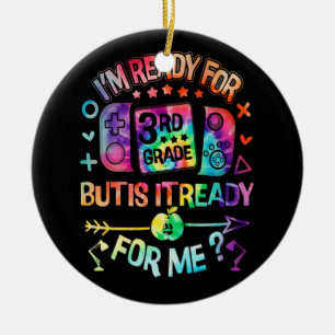 Ornamento De Cerâmica Pronto para o colar do 3º ano de volta à escola