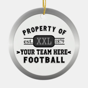 Ornamento De Cerâmica Propriedade do futebol dos esportes de sua equipe
