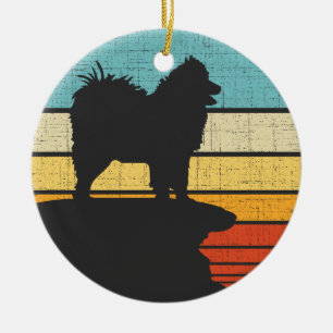 Ornamento De Cerâmica Proprietário Samoyed Retro Vintage 60s 70s Cachorr