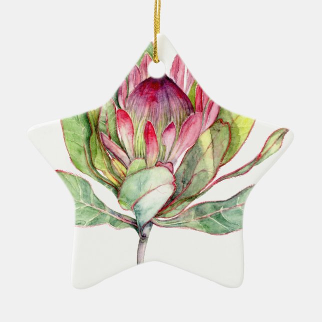 Ornamento De Cerâmica Protea Flor (Frente)