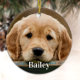 Ornamento De Cerâmica Proteção personalizada do cão fotográfico do Pet (Criador carregado)