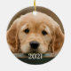 Ornamento De Cerâmica Proteção personalizada do cão fotográfico do Pet (Traseira)