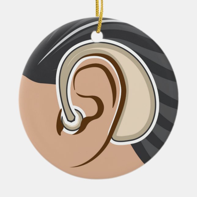 Ornamento De Cerâmica Prótese auditiva (Frente)