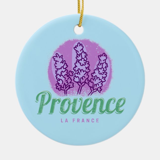 Ornamento De Cerâmica Proveniência Retro Lavanda França Riviera França (Frente)