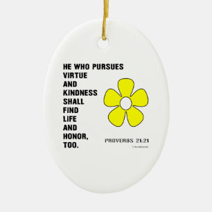 Ornamento De Cerâmica Provérbios Virtude 22:21