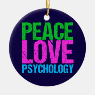 Ornamento De Cerâmica Psicólogo Bonito Psicólogo Paz Amor Psicologia N