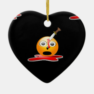 Ornamento De Cerâmica psicopata emoji