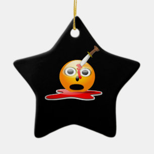 Ornamento De Cerâmica psicopata emoji