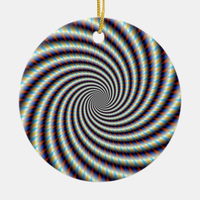Ornamento De Cerâmica Psychedelic Swirl (Frente)