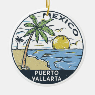 Ornamento De Cerâmica Puerto Vallarta Mexico Vintage