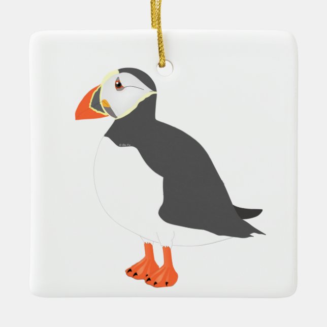 Ornamento De Cerâmica Puffin Ornament (Frente)