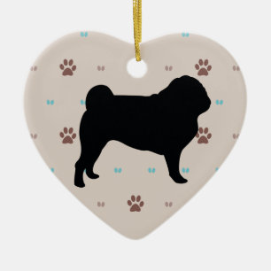 Ornamento De Cerâmica Pug