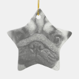 Ornamento De Cerâmica Pug Face