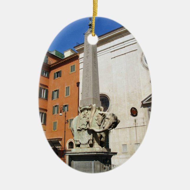 Ornamento De Cerâmica Pulcino Della Minerva (Frente)