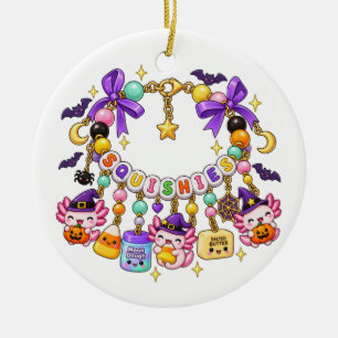 Ornamento De Cerâmica Pulseira de Contas Halloween Lua Massa Bumbum