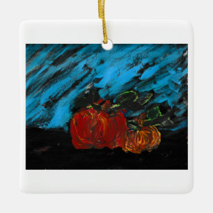 Ornamento De Cerâmica Pumpkin Laranja