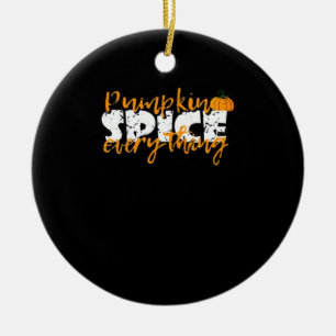 Ornamento De Cerâmica Pumpkin Spice All Halloween Engraçado