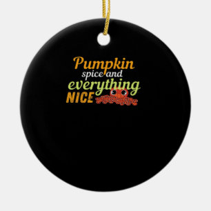 Ornamento De Cerâmica Pumpkin Spice e tudo o que é bom Halloween Basic D
