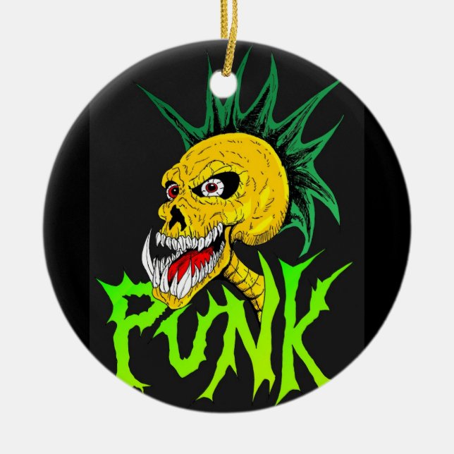 Ornamento De Cerâmica Punk rock (Frente)