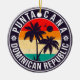 Ornamento De Cerâmica Punta Cana Dominican Palm Tree Beach Vintage (Frente)